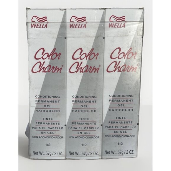 6 PACK Wella Black Cherry Color Charm Permanent Gel 2 oz 367/3RV - Picture 2 of 6